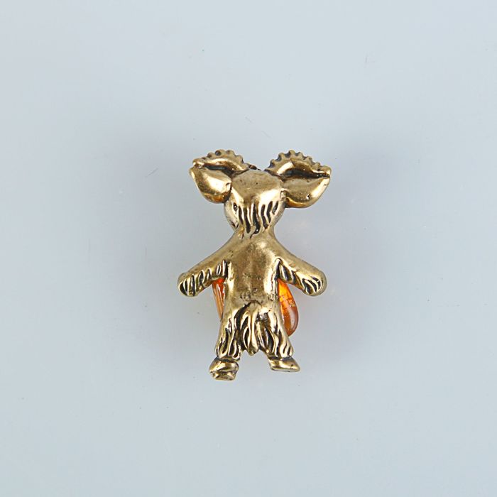 Сувенир "Козлик кошельковый", янтарь