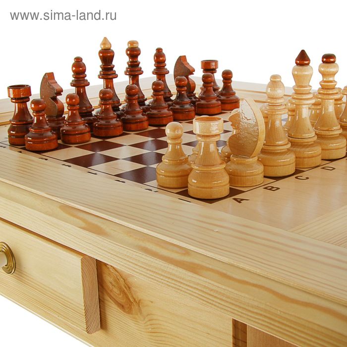 фото Шахматный стол с ящиком (80х60х72 см, игровое поле 36х36 см), без фигур