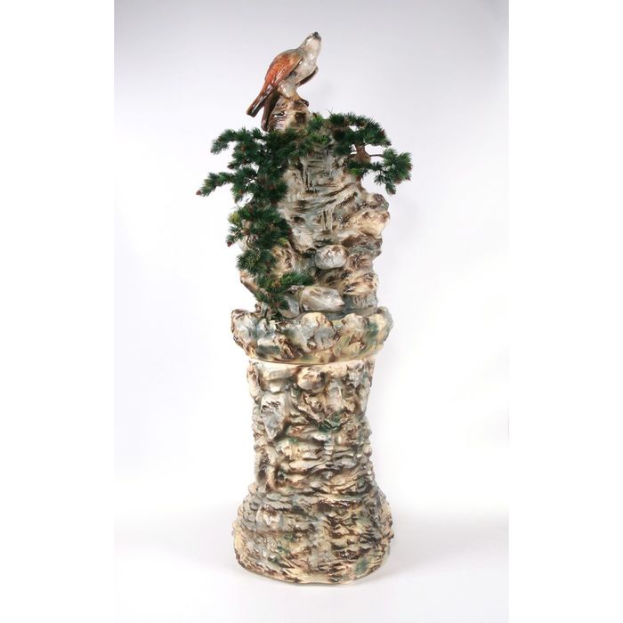 Фонтан напольный "Гнездо на скале" с туманом и разноц.подсветкой 52*52*170 см