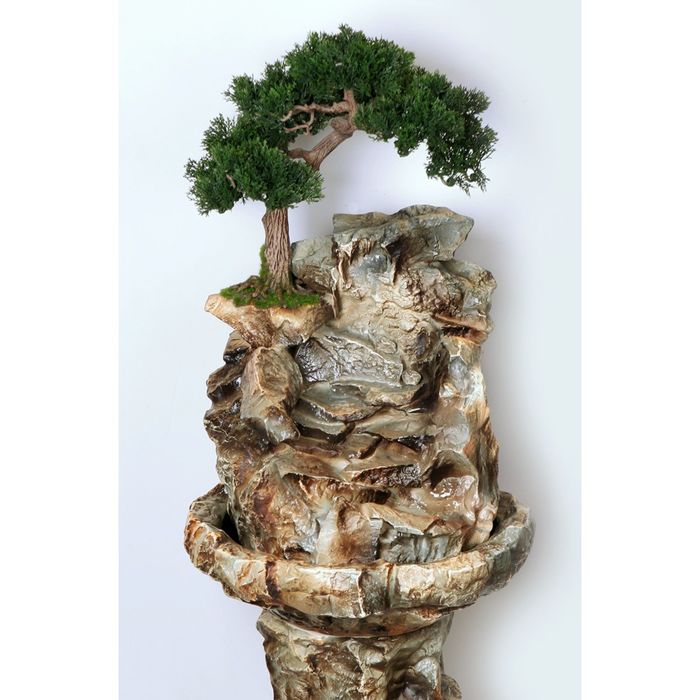 Фонтан напольный "Горная сосна" с туманом и разноц.подсветкой 42*42*130 см