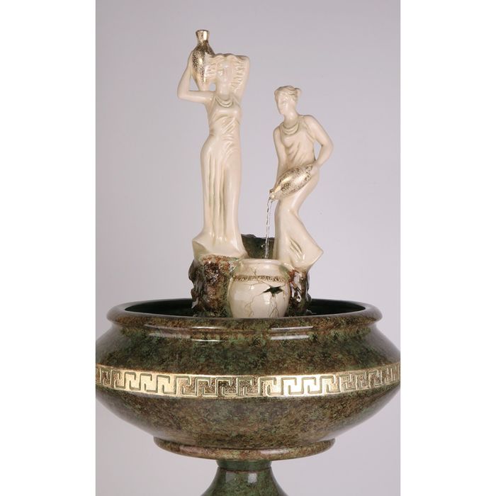 Фонтан напольный "Данаиды" зеленый, с туманом и разноц.подсветкой 42*42*157 см