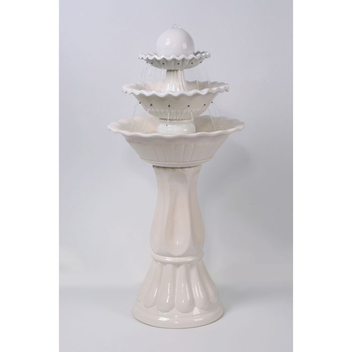 Фонтан напольный "Каскад" с туманом и разноц.подсветкой 48*48*105 см