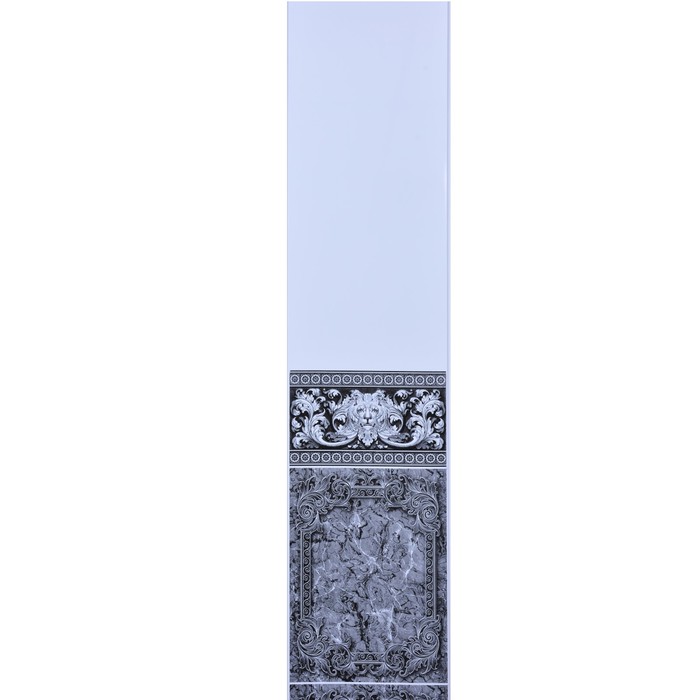 Панель ПВХ "Фриз" Лев Черный (белый верх) 2,7х0,25