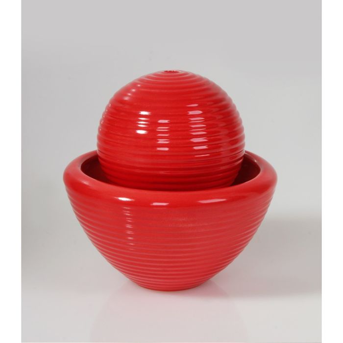 Фонтан "Времена года" красный, с разноц.подсветкой 19*19*19 см