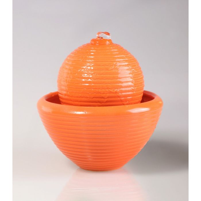 Фонтан "Времена года" оранжевый, с разноц.подсветкой 19*19*19 см