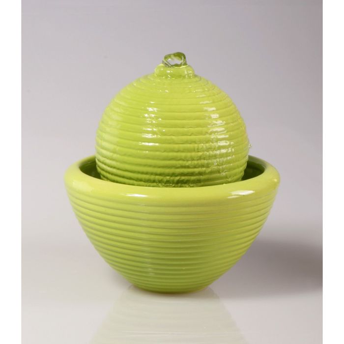 Фонтан "Времена года" зелёный, с разноц.подсветкой 19*19*19 см