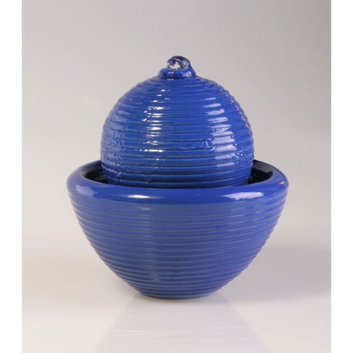 Фонтан "Времена года" синий, с разноц.подсветкой 19*19*19 см