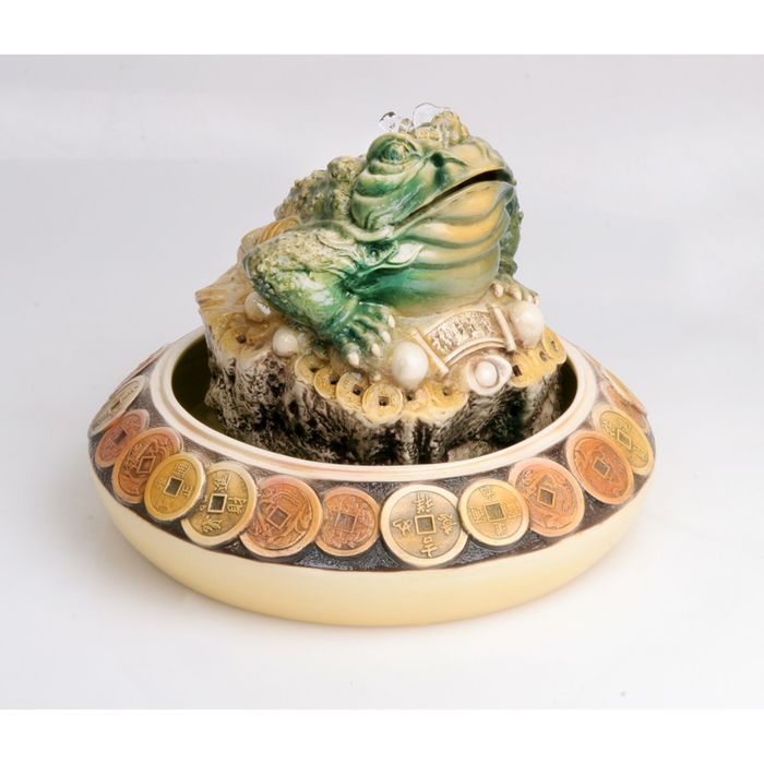 Фонтан "Денежная жаба" с туманом и разноц.подсветкой 28*26*18 см