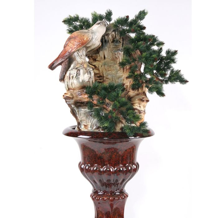 Фонтан напольный "Орёл" классика, коричневый с туманом и разноц.подсветкой 54*42*145 см