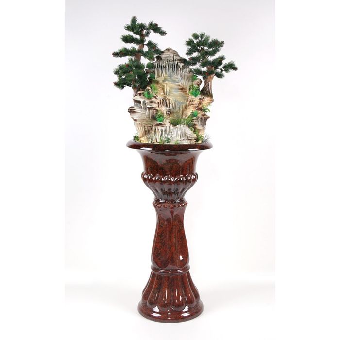 Фонтан напольный "Престиж" классика, коричневый с туманом и разноц.подсветкой 54*42*145 см