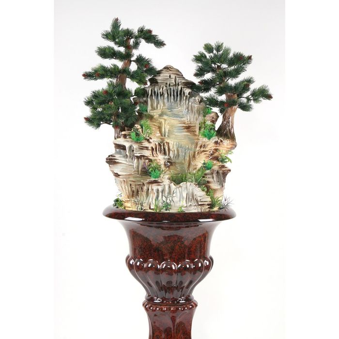 Фонтан напольный "Престиж" классика, коричневый с туманом и разноц.подсветкой 54*42*145 см