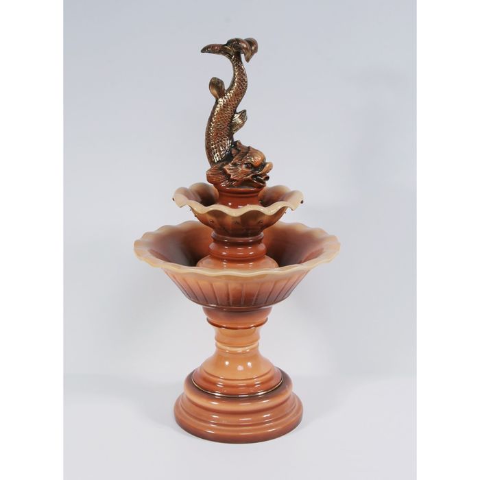 Фонтан напольный "Царь-Рыба" коричневый 48*48*92 см