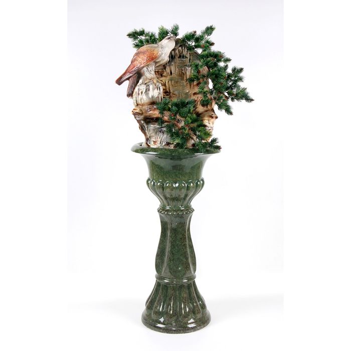 Фонтан напольный "Орёл" классика, зелёный с туманом и разноц.подсветкой 54*42*145 см