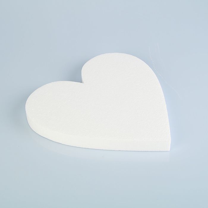 Набор заготовок из пенопласта "Сердце плоское", 30 х 3 см, 2 шт.