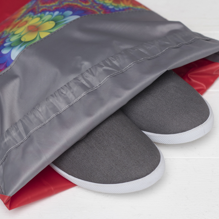 Мешок для обуви на шнурке "Цветные разводы", 1 отдел, цвет МИКС