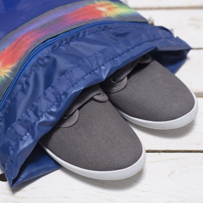 Мешок для обуви на шнурке "Вспышка", 1 отдел, цвет МИКС