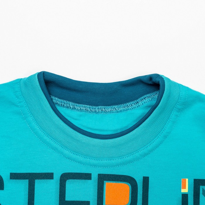 Пижама для мальчика, рост 122 см, цвет бирюзовый М303