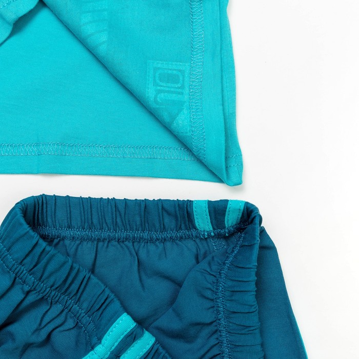 Пижама для мальчика, рост 122 см, цвет бирюзовый М303