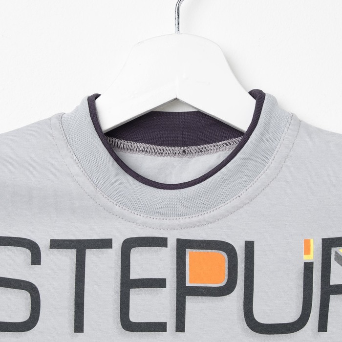 Пижама для мальчика, рост 128 см, цвет серый М303