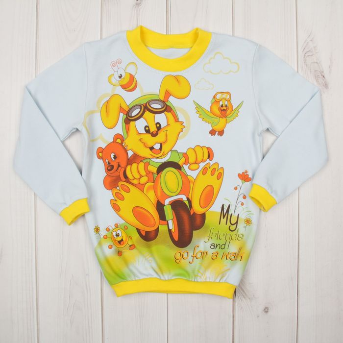 Джемпер для мальчика, рост 80 см, цвет светло-голубой Н663_М