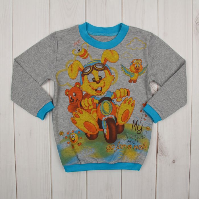 Джемпер для мальчика, рост 80 см, цвет серый меланж Н663_М