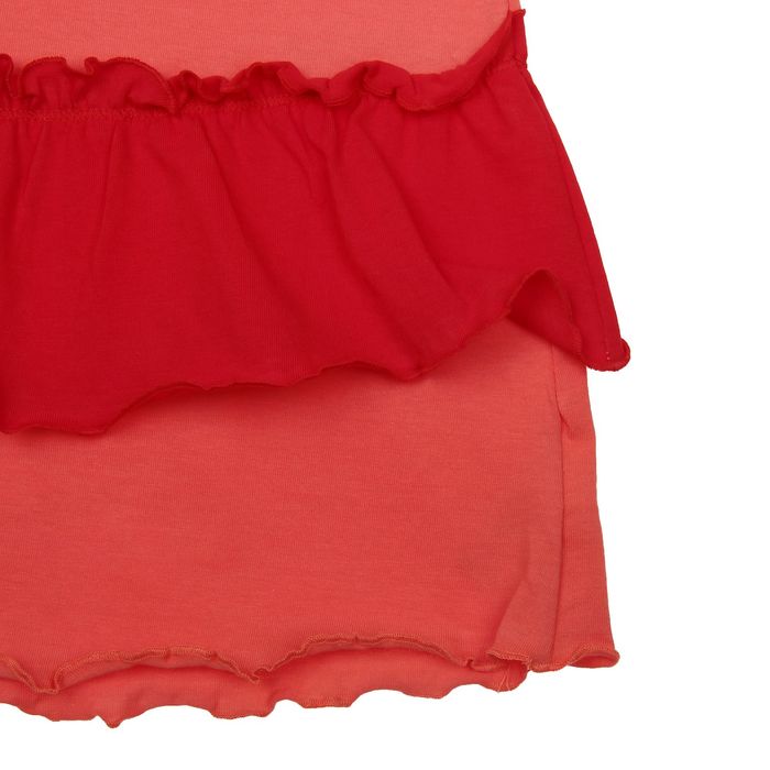 Платье для девочки, рост 98 см, цвет персиковый/красный Л606