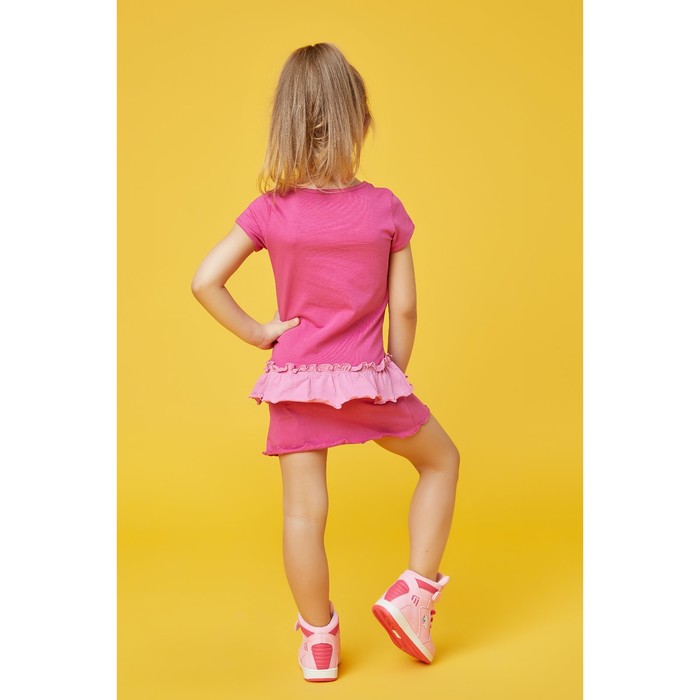 Платье для девочки, рост 104 см, цвет фуксия/розовый Л606