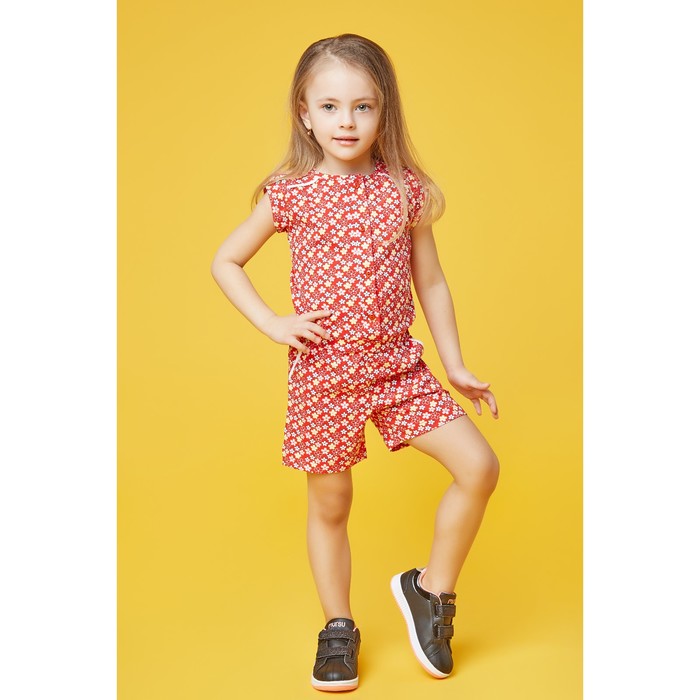 Полукомбинезон для девочки, рост 110 см, цвет МИКС Л617