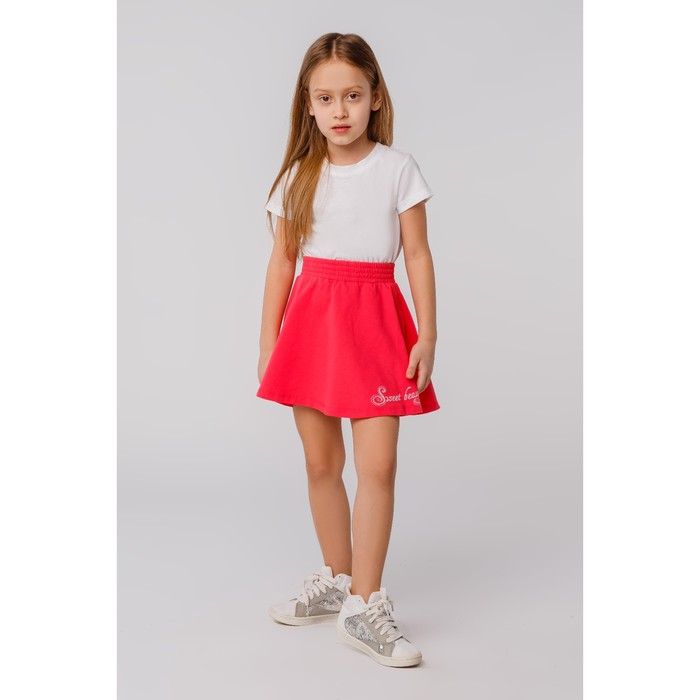 Юбка для девочки, рост 104 см, цвет коралловый Л623