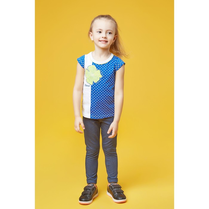 Футболка для девочки, рост 98 см, цвет белый, набивка МИКС Л638