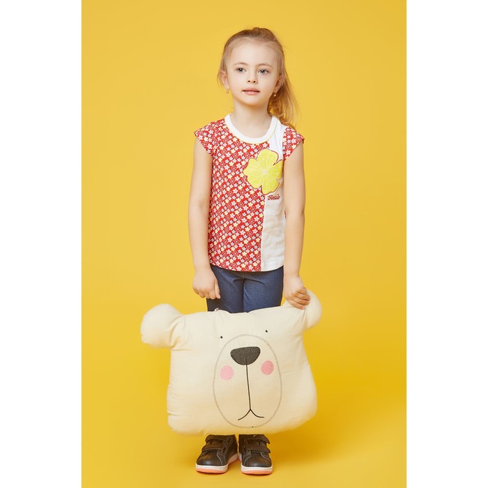 Футболка для девочки, рост 104 см, цвет белый, набивка МИКС Л638