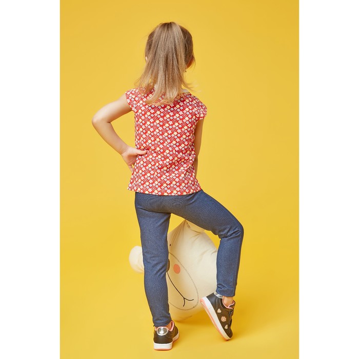 Футболка для девочки, рост 116 см, цвет белый, набивка МИКС Л638