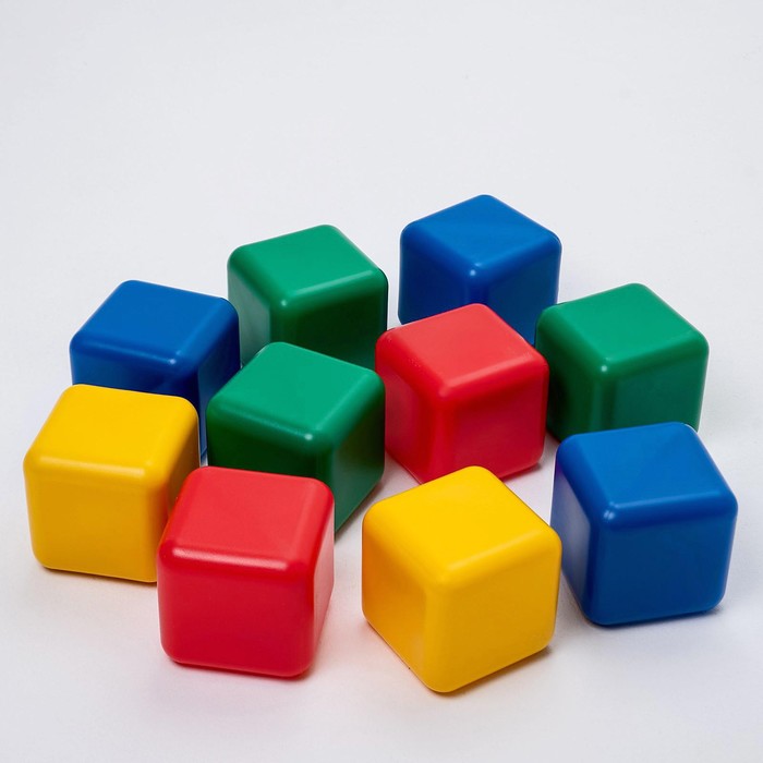 купить Набор цветных кубиков, 10 штук 12 × 12 см