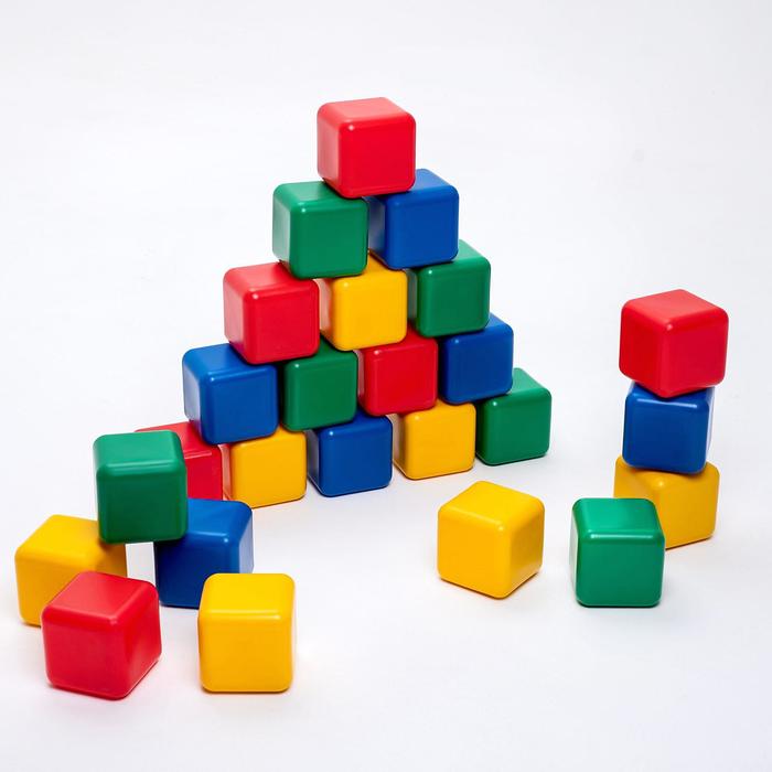цена Набор цветных кубиков, 25 штук, 12 × 12 см