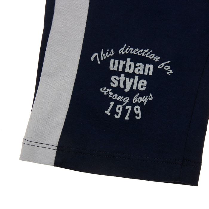 Шорты для мальчика, рост 98 см, цвет синий/серый Н652