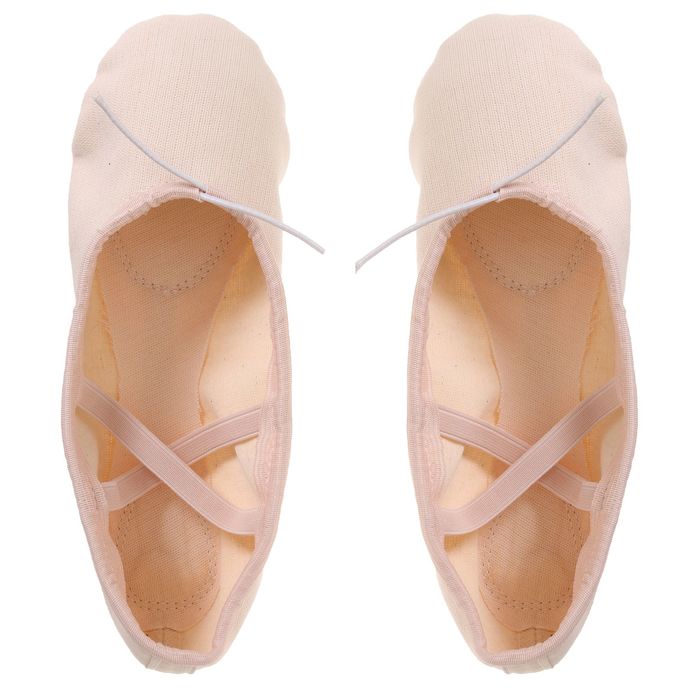 Балетки тиковые, длина по стельке 23,5 см, цвет персиковый