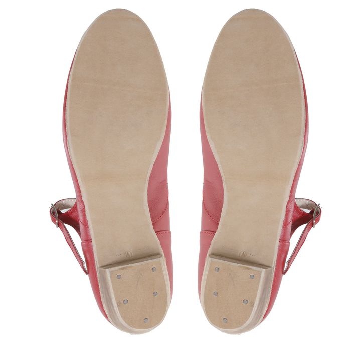 Туфли народные женские, длина по стельке 25,5 см, цвет красный