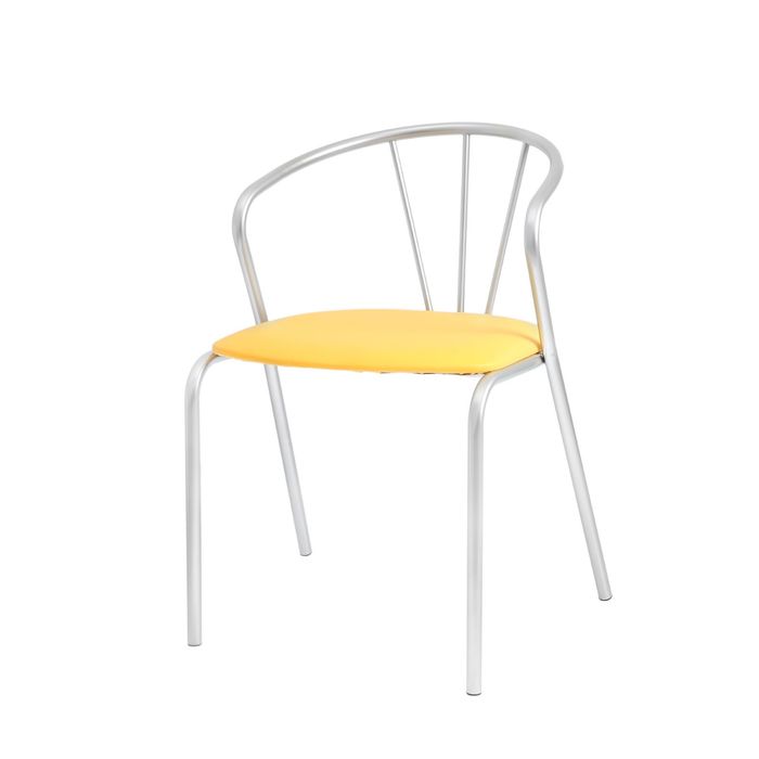 Стул "Вега", цвет хром/желтый