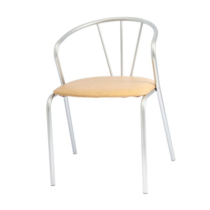 Стул "Вега", цвет хром/бежевый