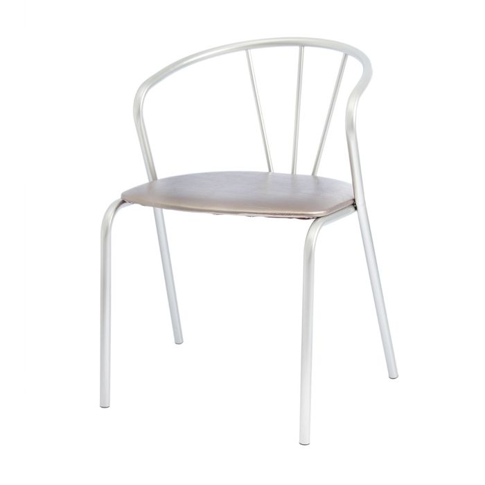 Стул "Вега", цвет хром/перламутр