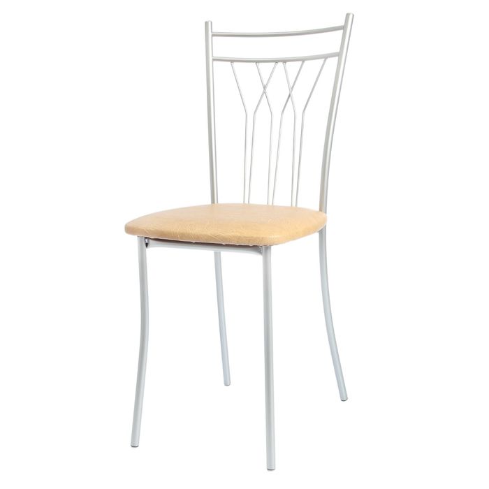 Стул "Ханна", цвет хром/бежевый