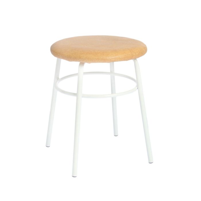 Табурет "Эра", цвет белый/бежевый