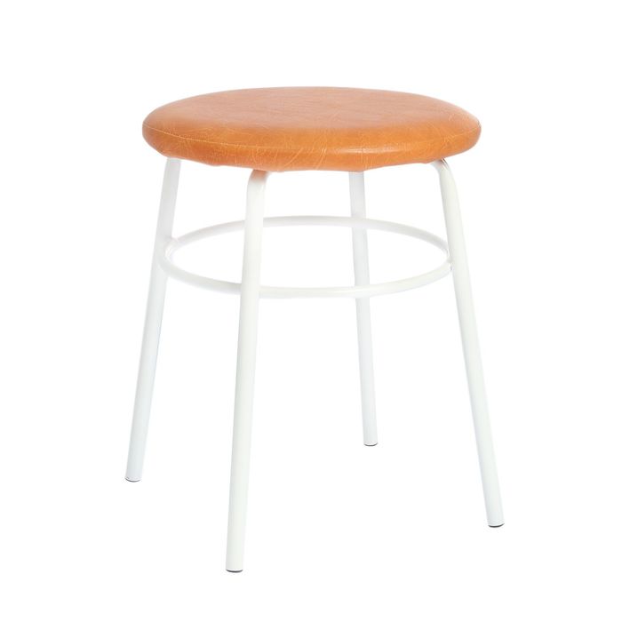 Табурет "Эра", цвет белый/абрикос