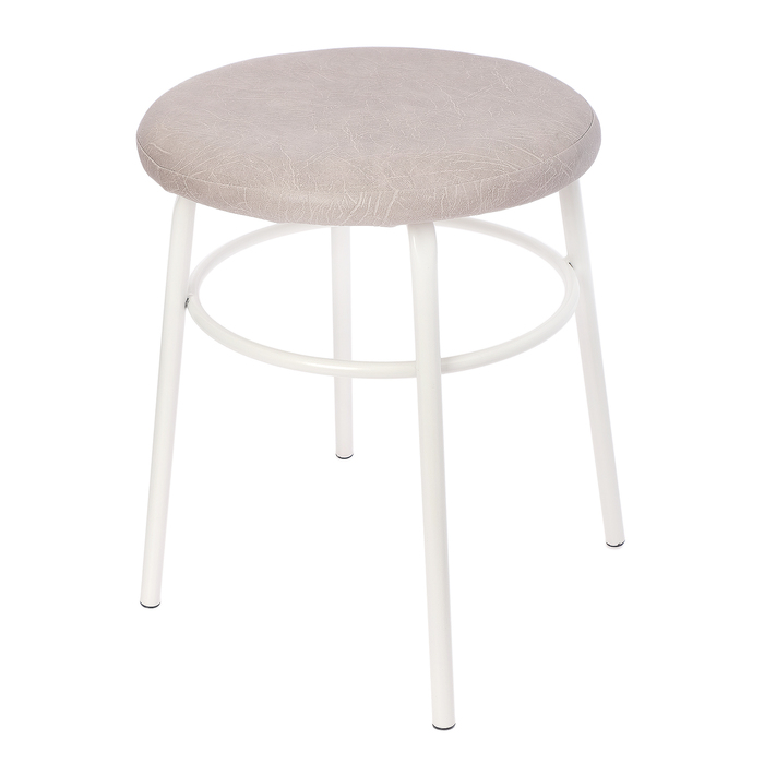 Табурет "Эра", цвет белый/серый