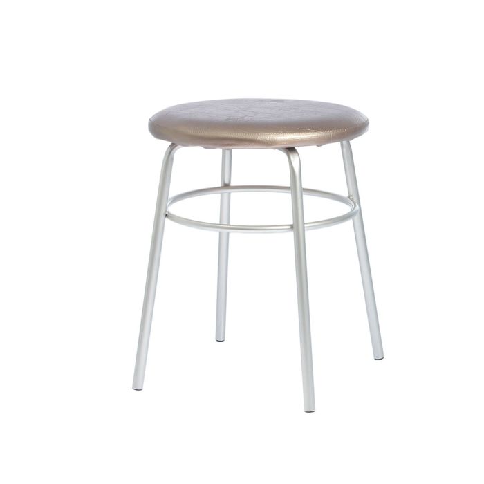 Табурет "Эра", цвет хром/светлый перламутр