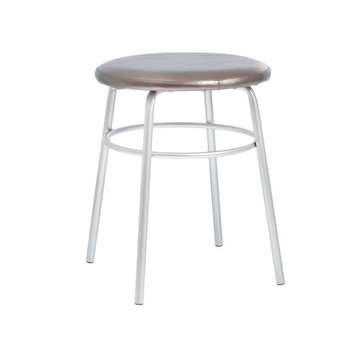 Табурет "Эра", цвет хром/темный перламутр