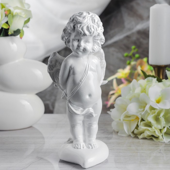 Статуэтка "Амур №2" белый, 27 см