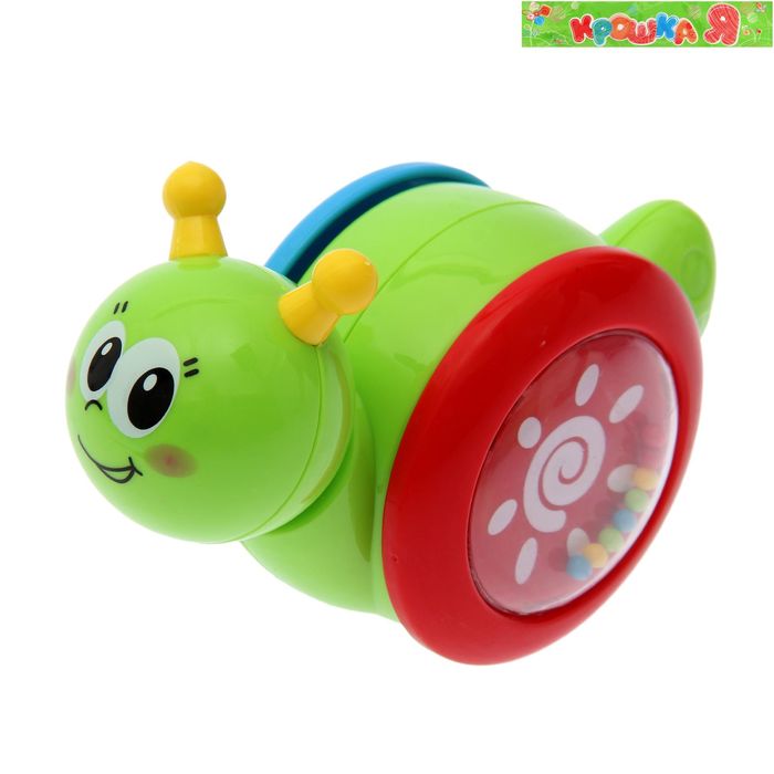 Игрушка для малышей каталка-погремушка-неваляшка «Улитка»