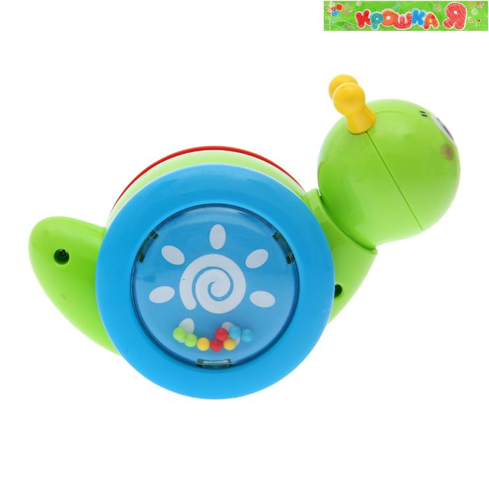 Игрушка для малышей каталка-погремушка-неваляшка «Улитка»