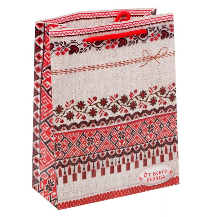 Пакет ламинированный вертикальный «От всего сердца», MS 18 × 23 × 8 см